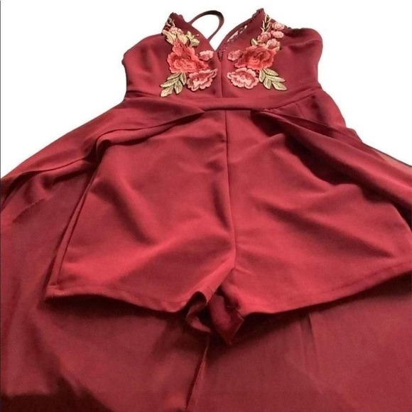 Maxi dress long in the back shorts in the front red side S - Picture 3 of 5